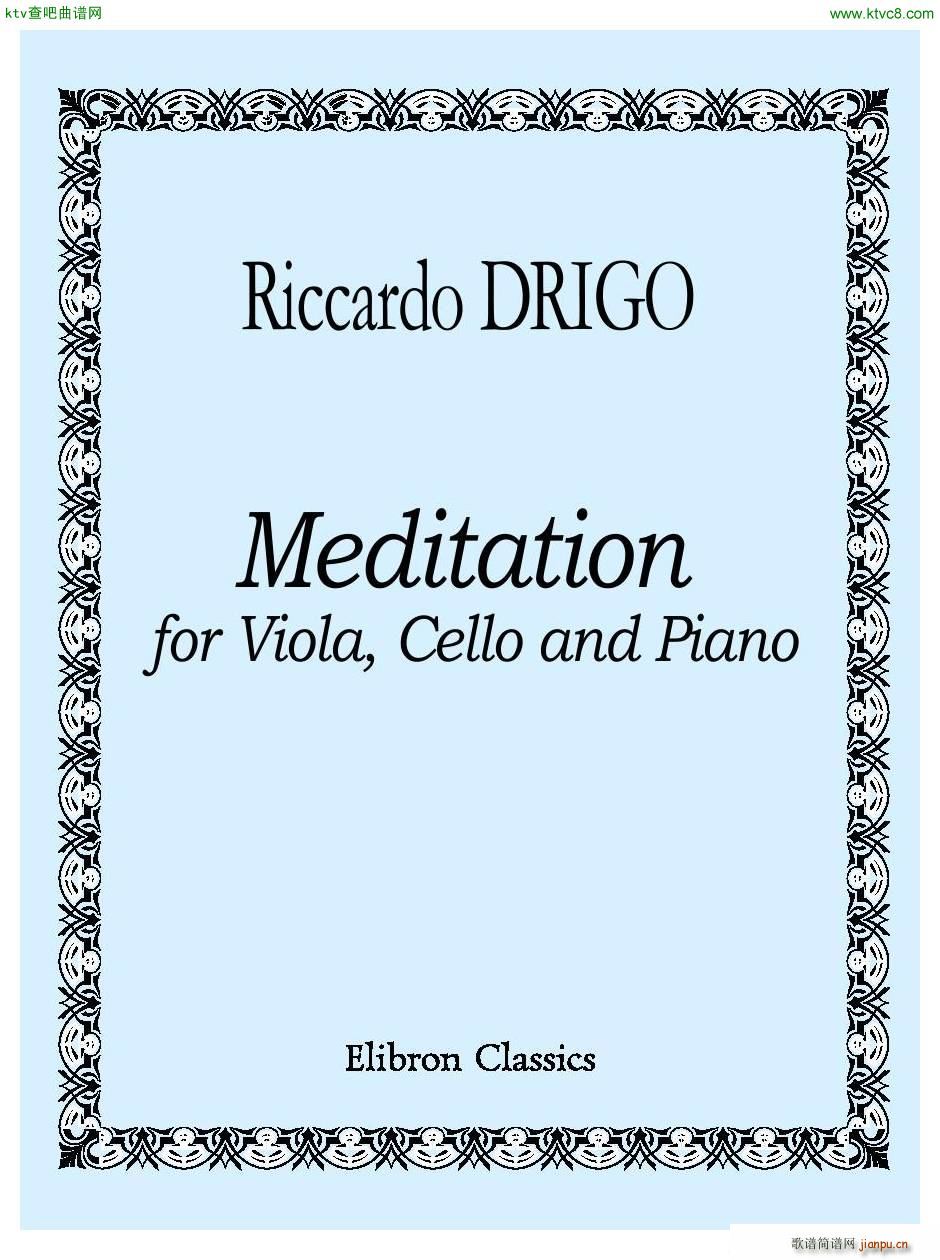 Drigo Meditation Viola Cello Piano1