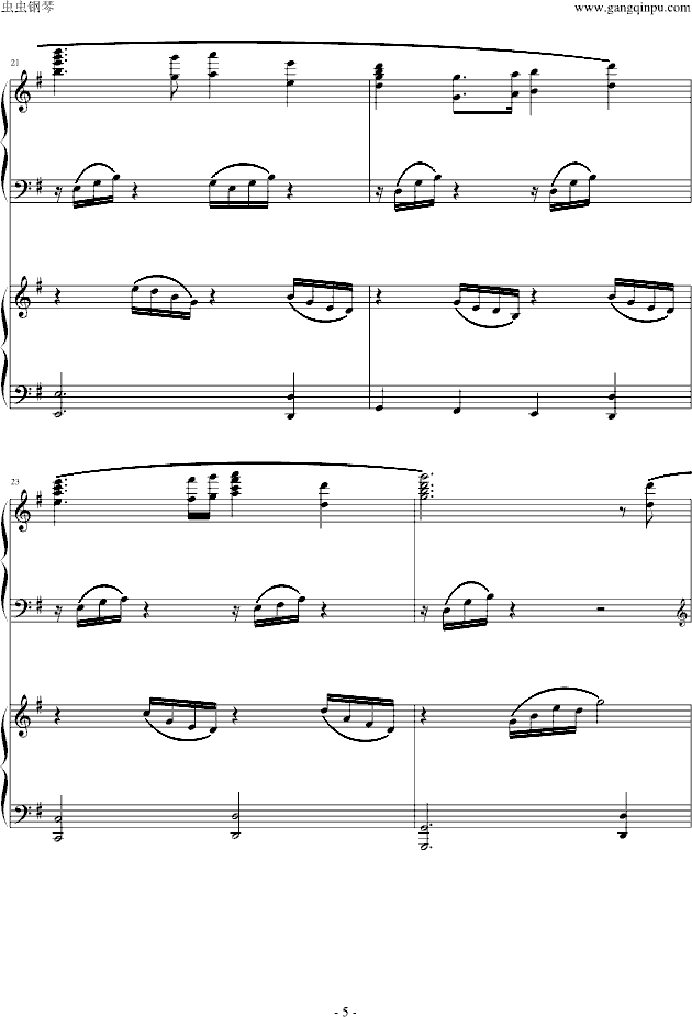 揉四白穴（四手联弹）-钢琴谱(钢琴曲)-综艺其他5