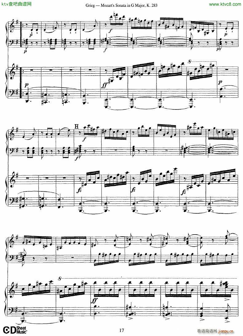 Grieg Sonata K 582 Mozart 2nd Piano Grieg17