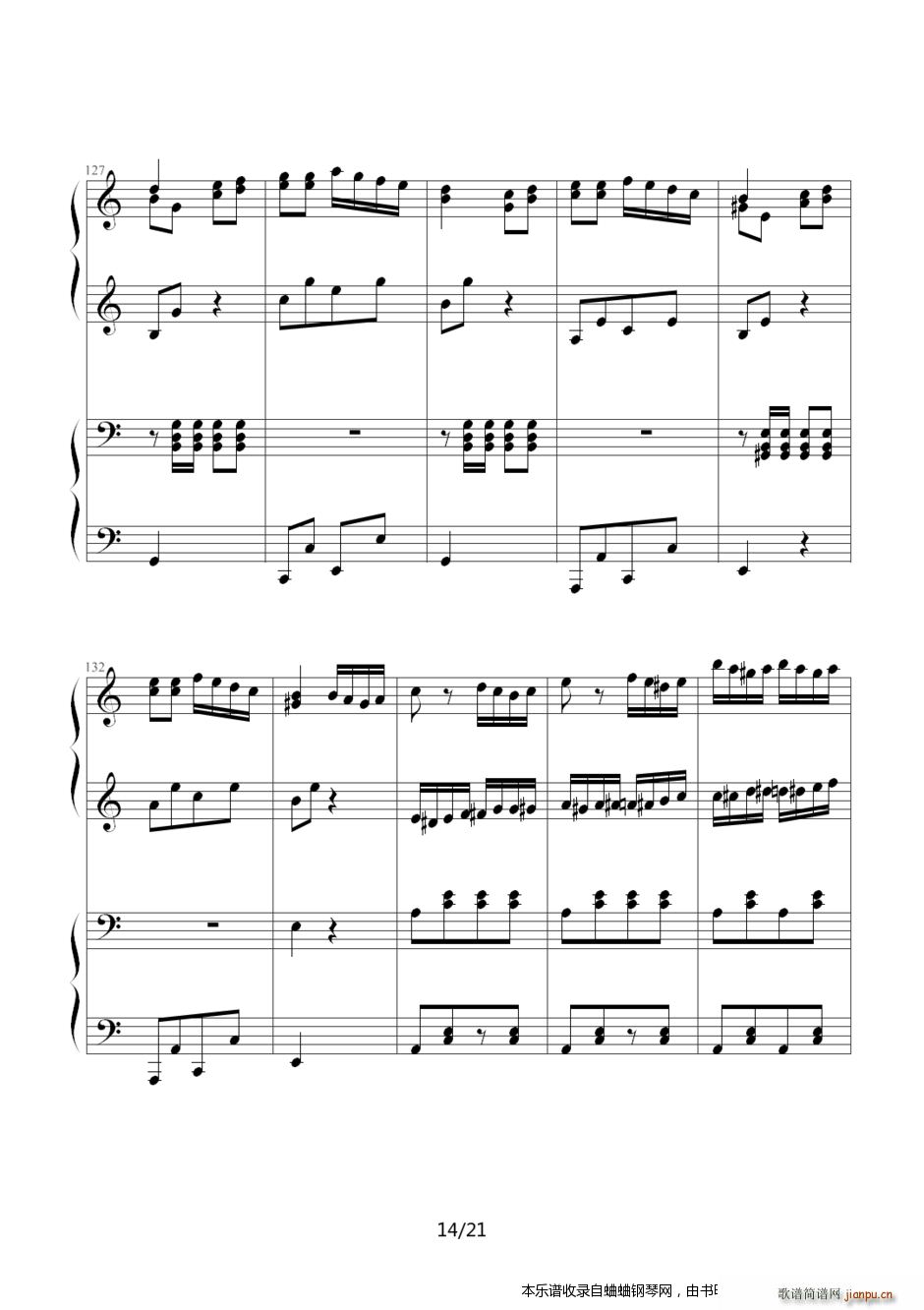 土耳其进行曲（四手联弹加难版）14