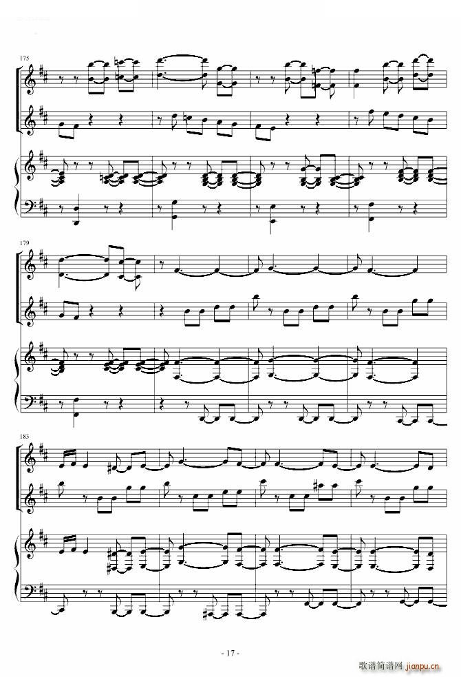 《花之圆舞曲》小提琴 钢琴 中提琴_柴科夫斯基 PeterIlyichTchaikovsky17