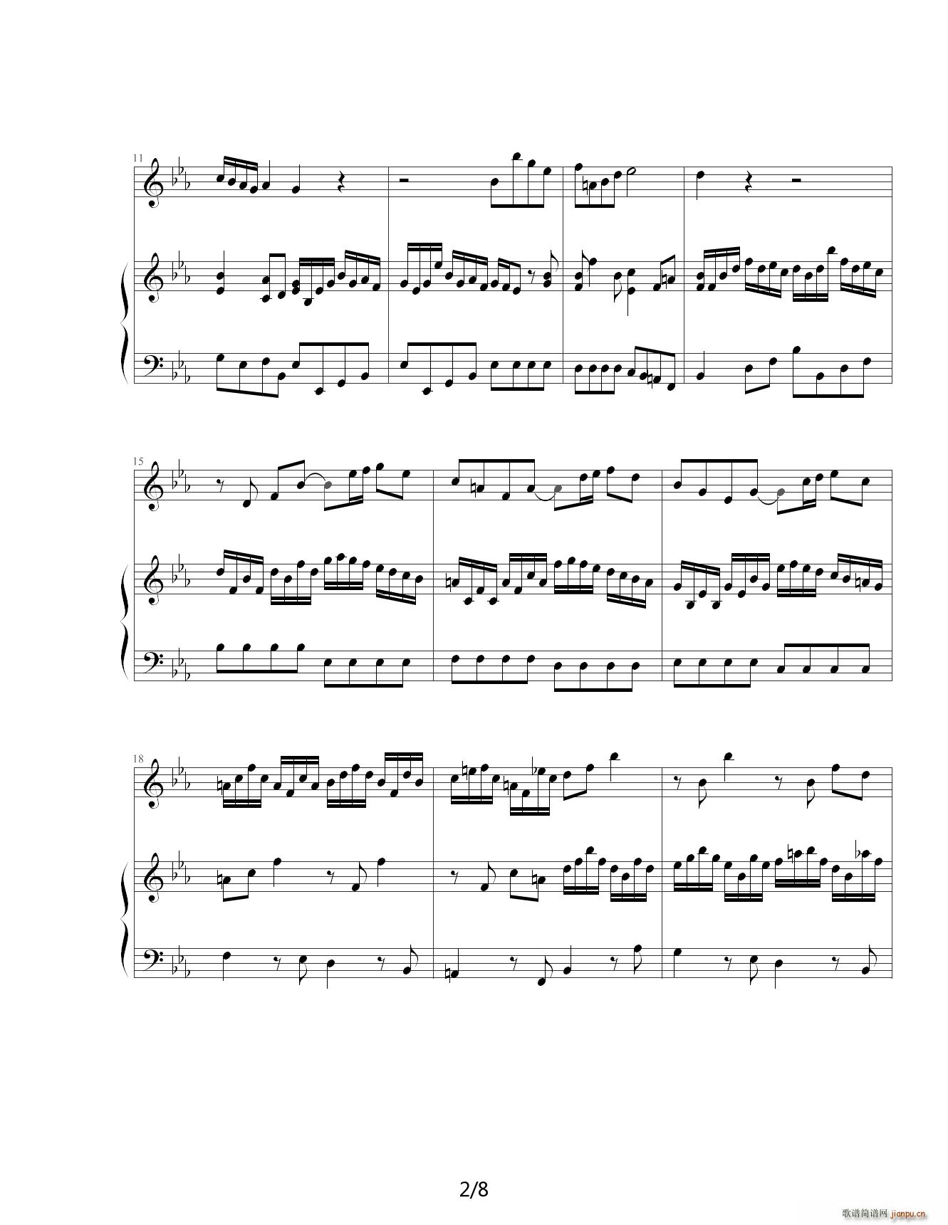 巴赫羽管键琴协奏曲BWV1031第一乐章 降E调2