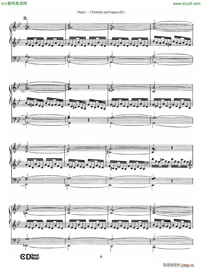 Dupré Prelude Fugue in G minor Op 7 No 38