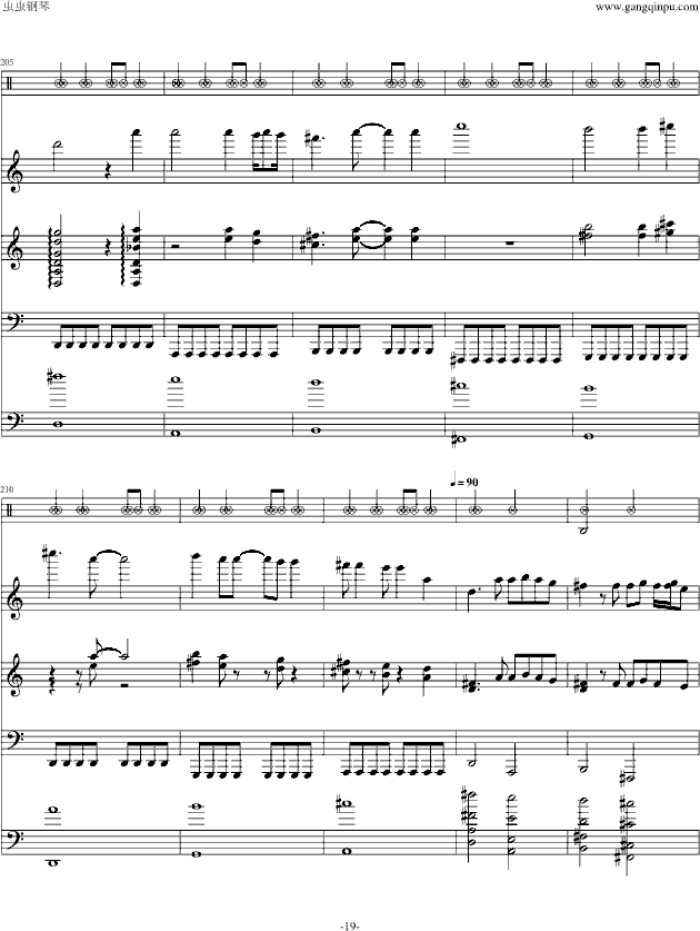 [修正]摇滚版卡农-钢琴谱(钢琴曲)-帕赫贝尔-Pachelbel19