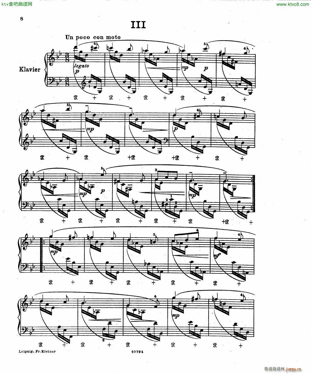 Fuchs Robert Improvisation pour clavier op 116