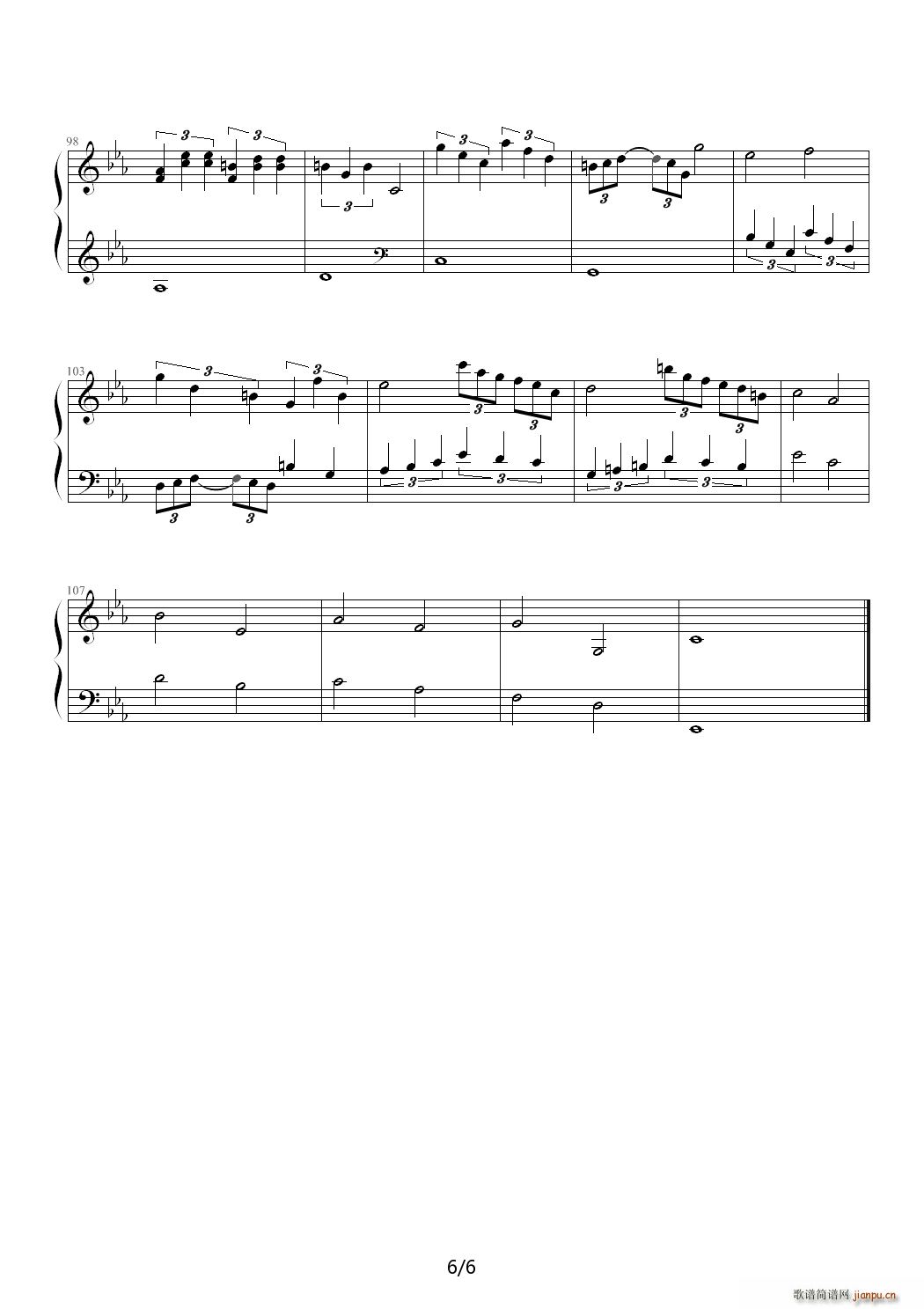 C小调第一钢琴奏鸣曲第二乐章（Ver 2011 6） 降E调6