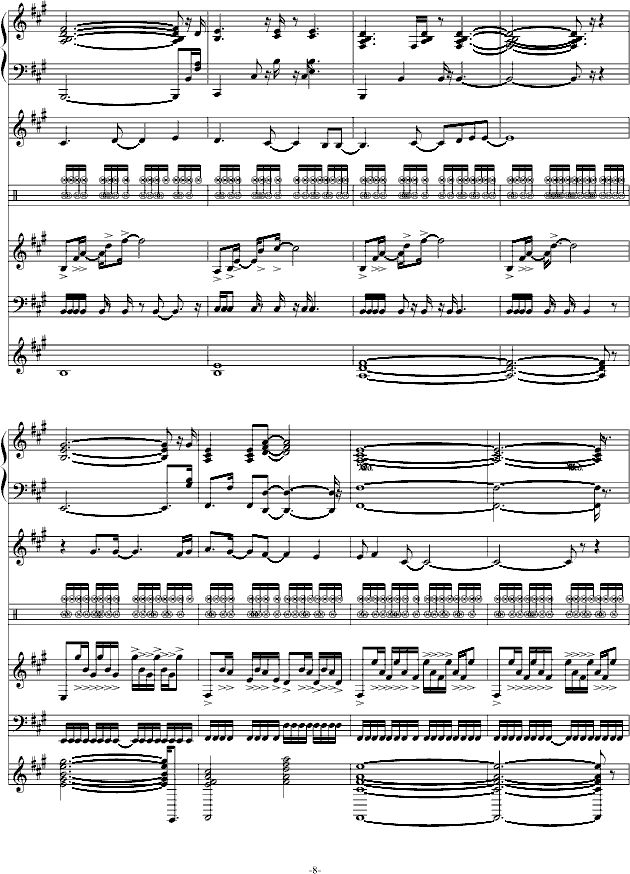 献给 葬礼の华彩 -钢琴谱(钢琴曲)-swenl8