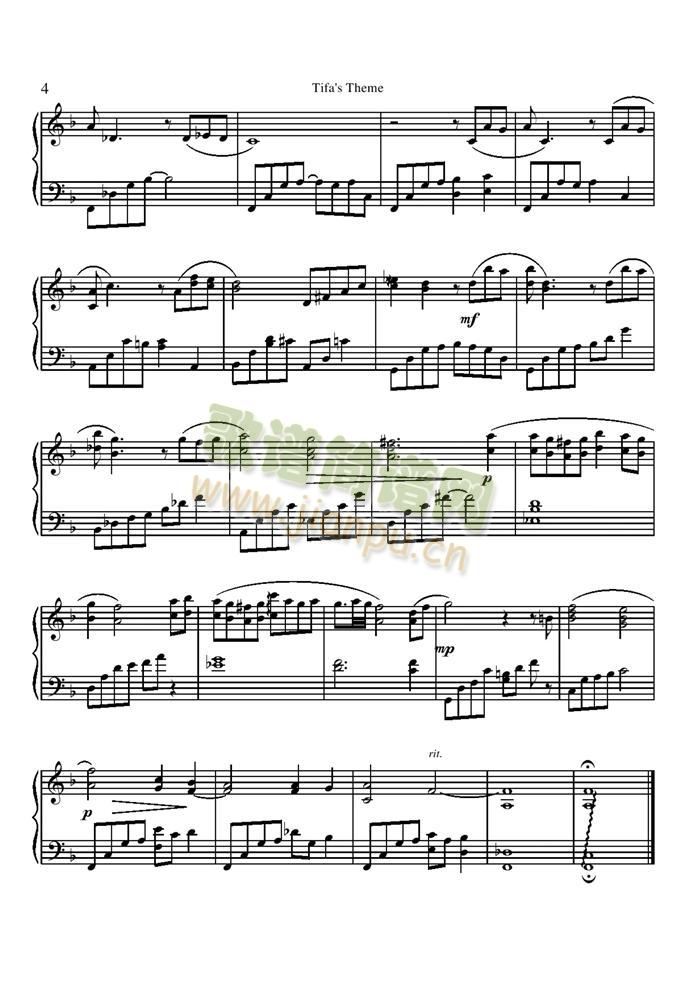 Tifa is Theme Piano Version4