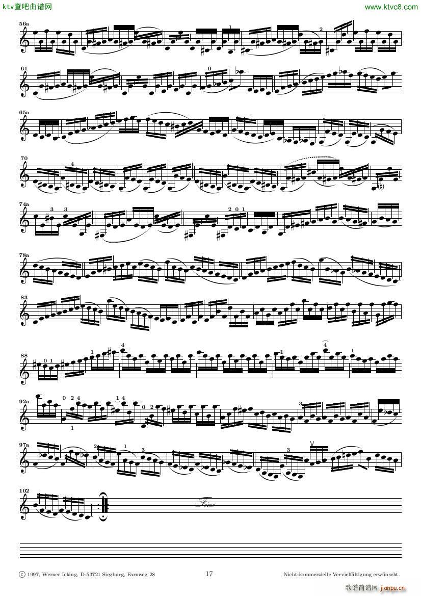 Bach JS BWV 1005 Sonata for Solo Violin in C17