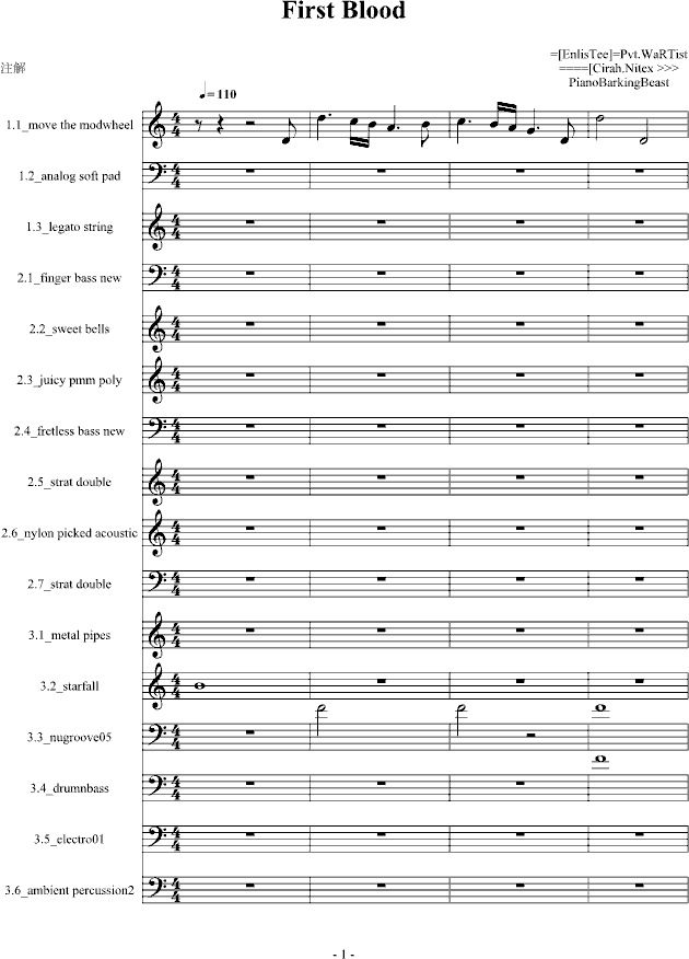 Fblood-电音试验作品-钢琴谱(钢琴曲)-#Cirah.Nitex#1