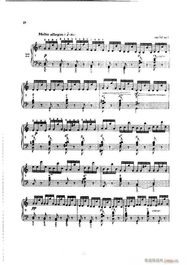 车尔尼手风琴练习曲集 Ⅲ58