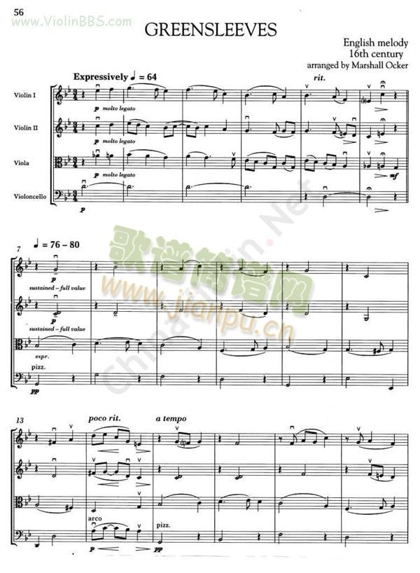 (四重奏) 17.Greensleeves1