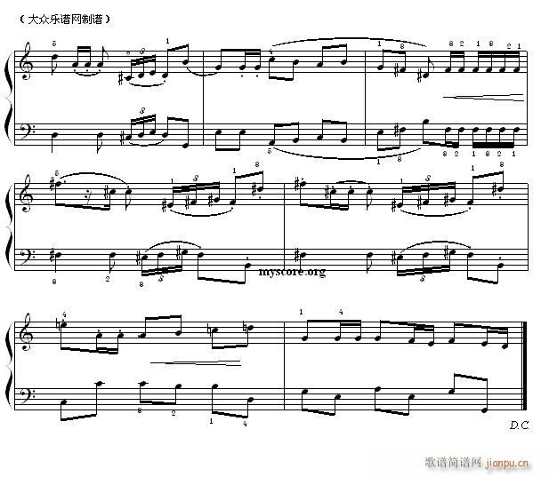 肖邦钢琴小曲 军队波兰舞曲2