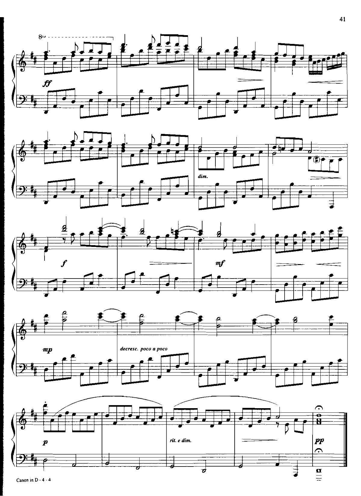 canon in d(Dan Coates 流行情调 集)4