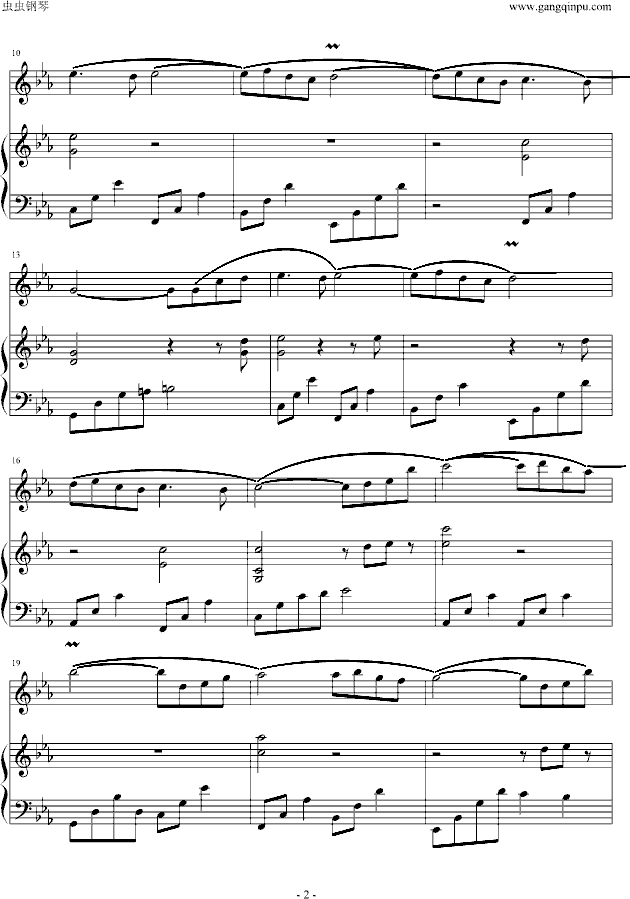 神秘花园（小提琴）-钢琴谱(钢琴曲)-动漫影视2
