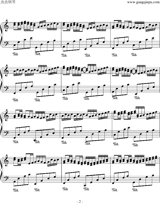 卡农-我的野蛮女友-钢琴谱(钢琴曲)-帕赫贝尔-Pachelbel2