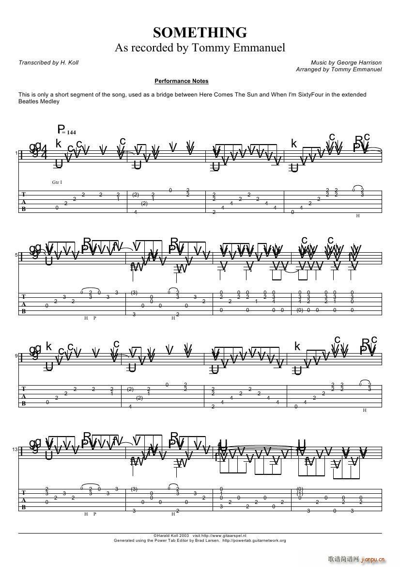tommy emmanuel something(指弹吉它)1