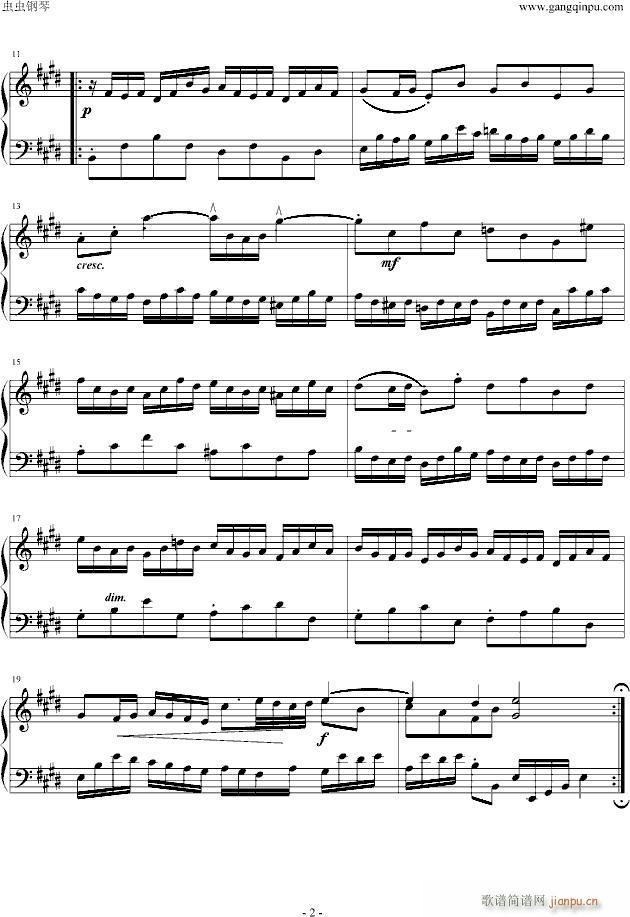 E大调小前奏曲_巴赫-P.E.Bach2