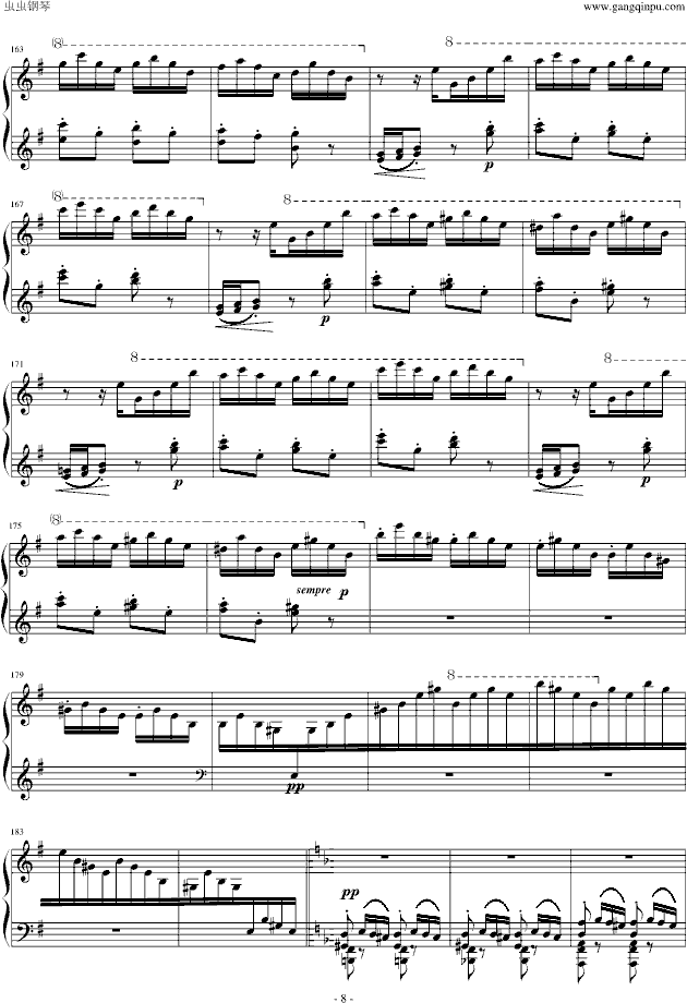 李斯特《匈牙利狂想曲第7号》 一首欢快活泼的舞曲-钢琴谱(钢琴曲)-李斯特8