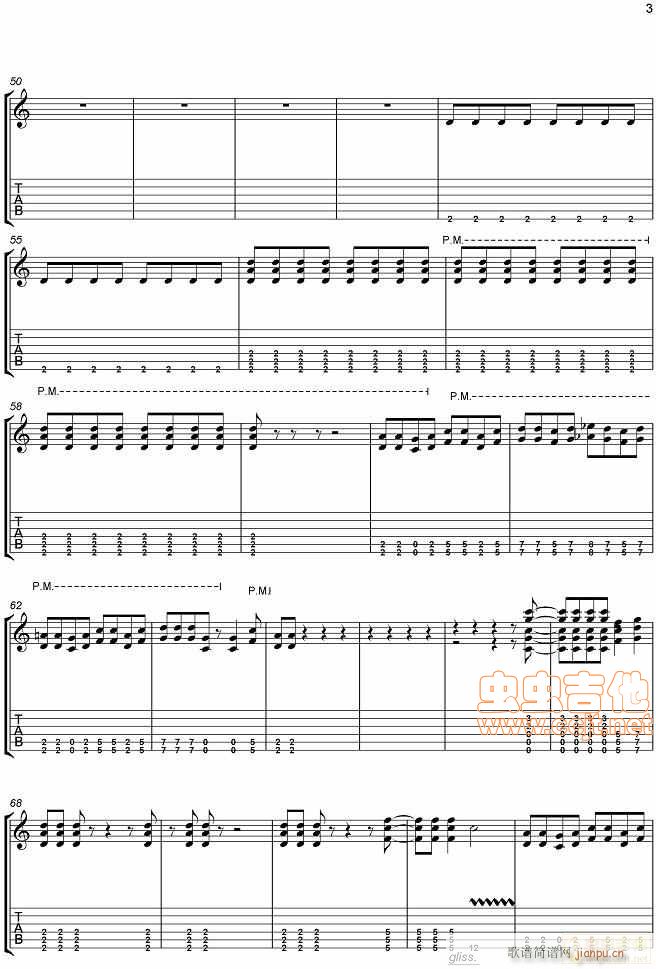 说传记谱-分享-Nickelback-Flat On The Floor-吉他谱_nickelback3