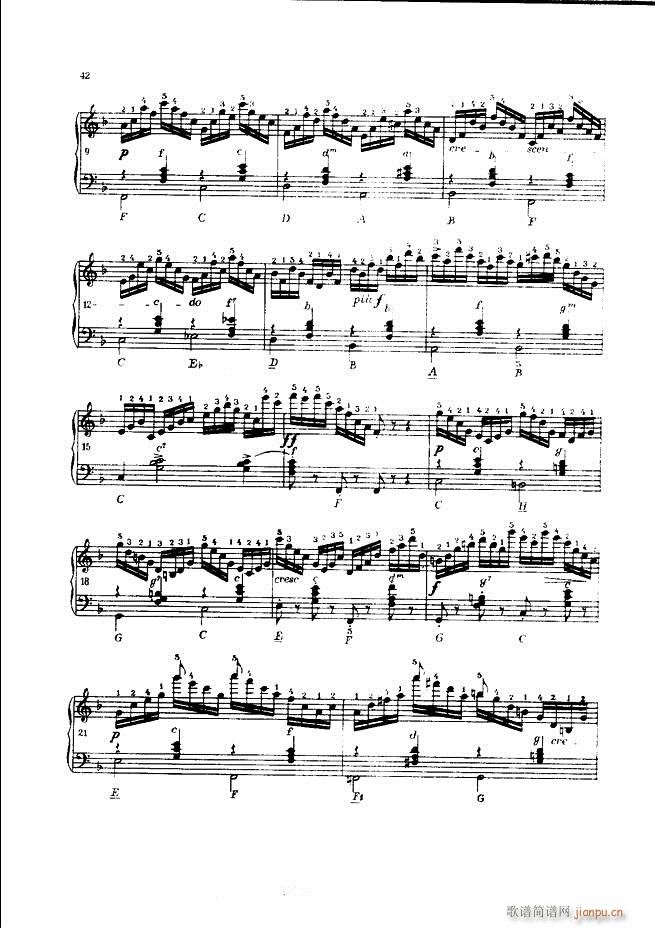 车尔尼手风琴练习曲集 Ⅲ42