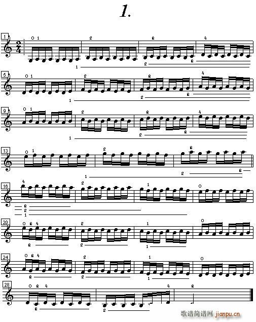 小提琴手指练习曲1