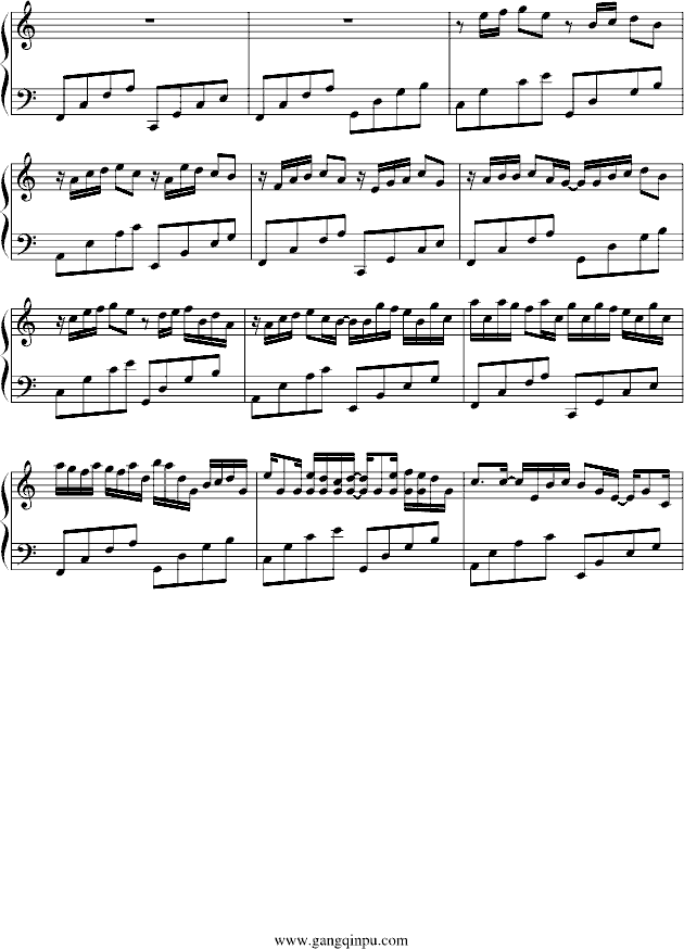 卡农-完美简单版-钢琴谱(钢琴曲)-帕赫贝尔-Pachelbel4