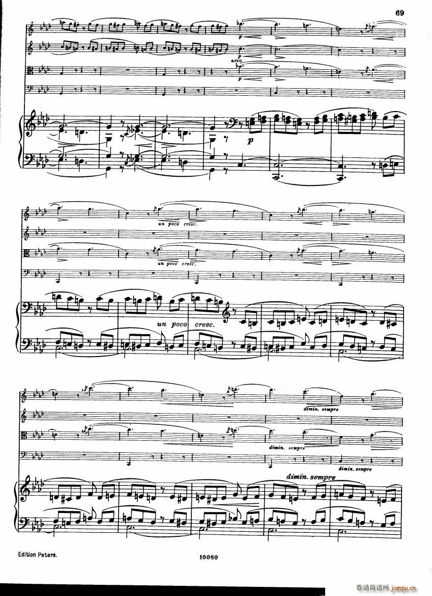 Brahms op 34 Piano Quintet f minor score 二27