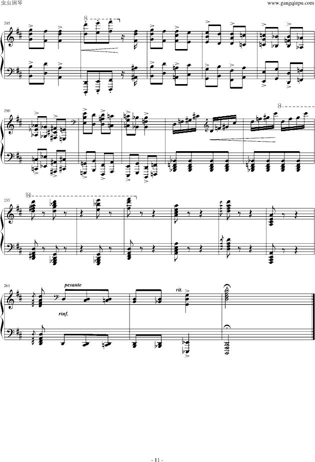 李斯特《匈牙利狂想曲第7号》 一首欢快活泼的舞曲-钢琴谱(钢琴曲)-李斯特11