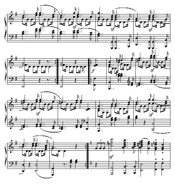 婚礼进行曲-钢琴谱(钢琴曲)-门德尔松3