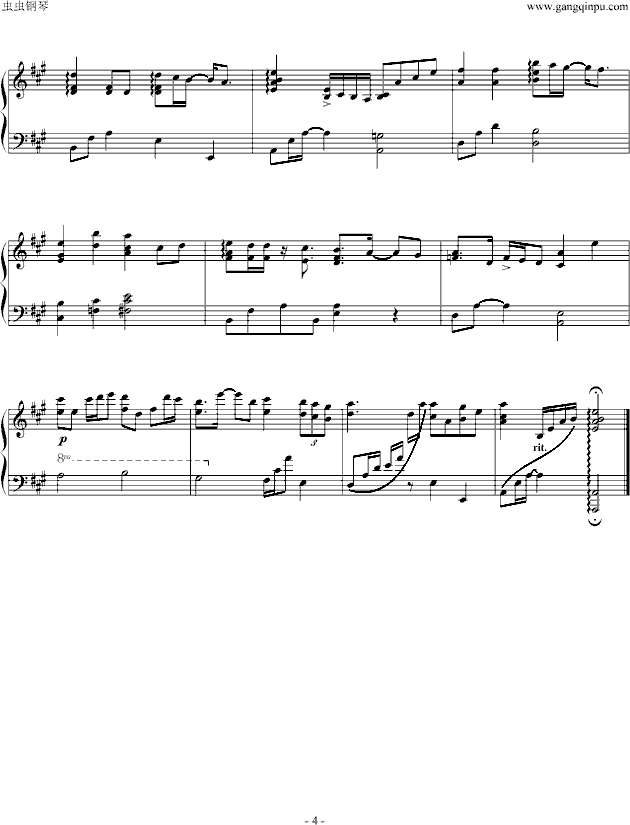 爱你爱到死 钢琴原版(海角七号插曲)-钢琴谱(钢琴曲)-吕胜斐4