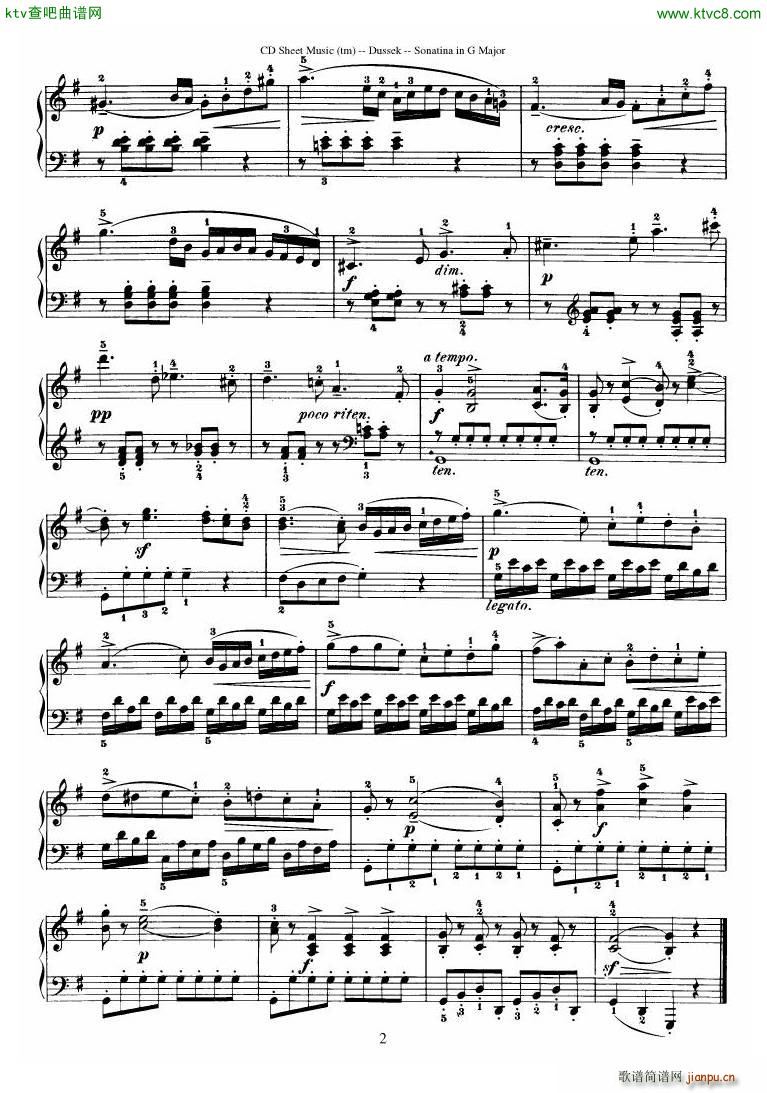 Dussek Sonatina in G Major2