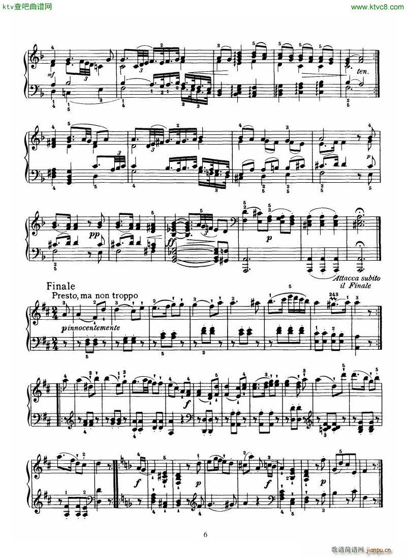 Haydn Piano Sonata No 37 In D6