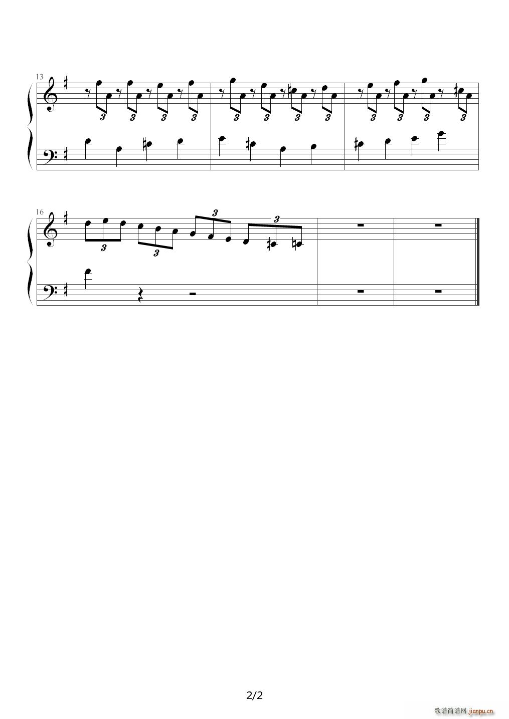 清澈的溪水（The Limpid Stream 布格缪勒钢琴进阶25曲作品100第7首） G调2
