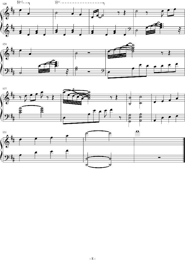风之空物语-钢琴谱(钢琴曲)-兄贵引导人民8