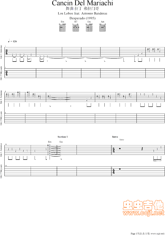 Cancin Del Mariachi (双吉他)_弗拉门哥1