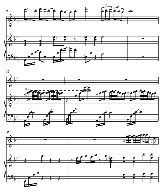 只对你说-钢琴谱(钢琴曲)-林俊杰4