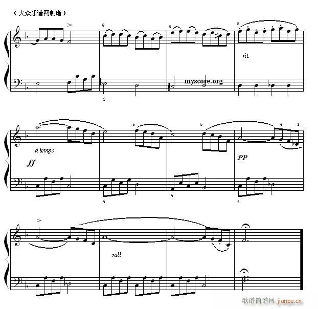 肖邦钢琴小曲 离别练习曲2