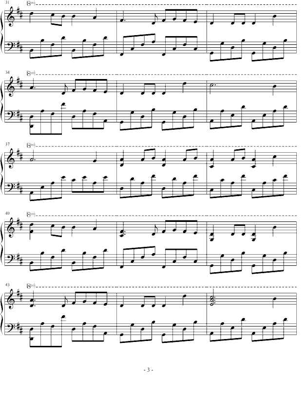 Valder Fields（文武贝钢琴版）-钢琴谱(钢琴曲)-tamas wells3