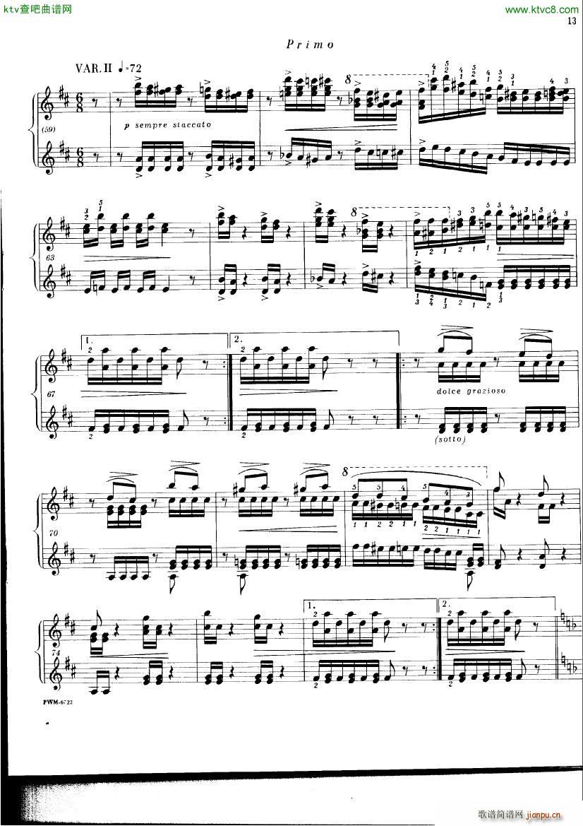 Chopin ekier variations in D11