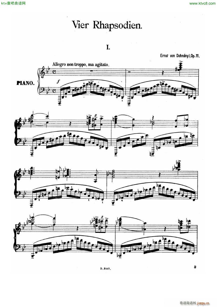 Dohnányi op 11 Four Rhapsodies1