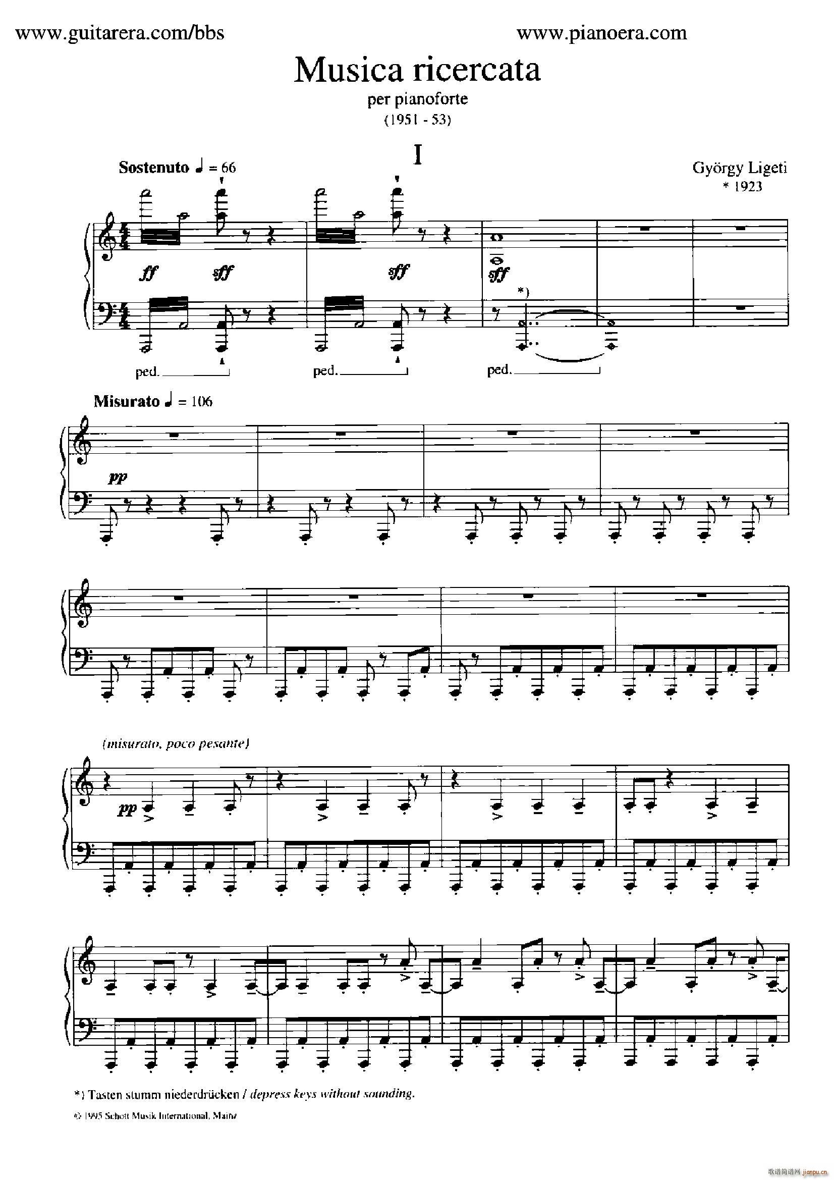 Musica Ricercata（音乐习作 1）1