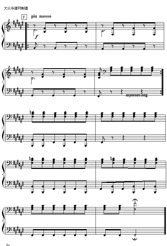 （俄）柴可夫斯基“天鹅湖选曲”：西班牙舞曲（钢琴四手联弹之二）6