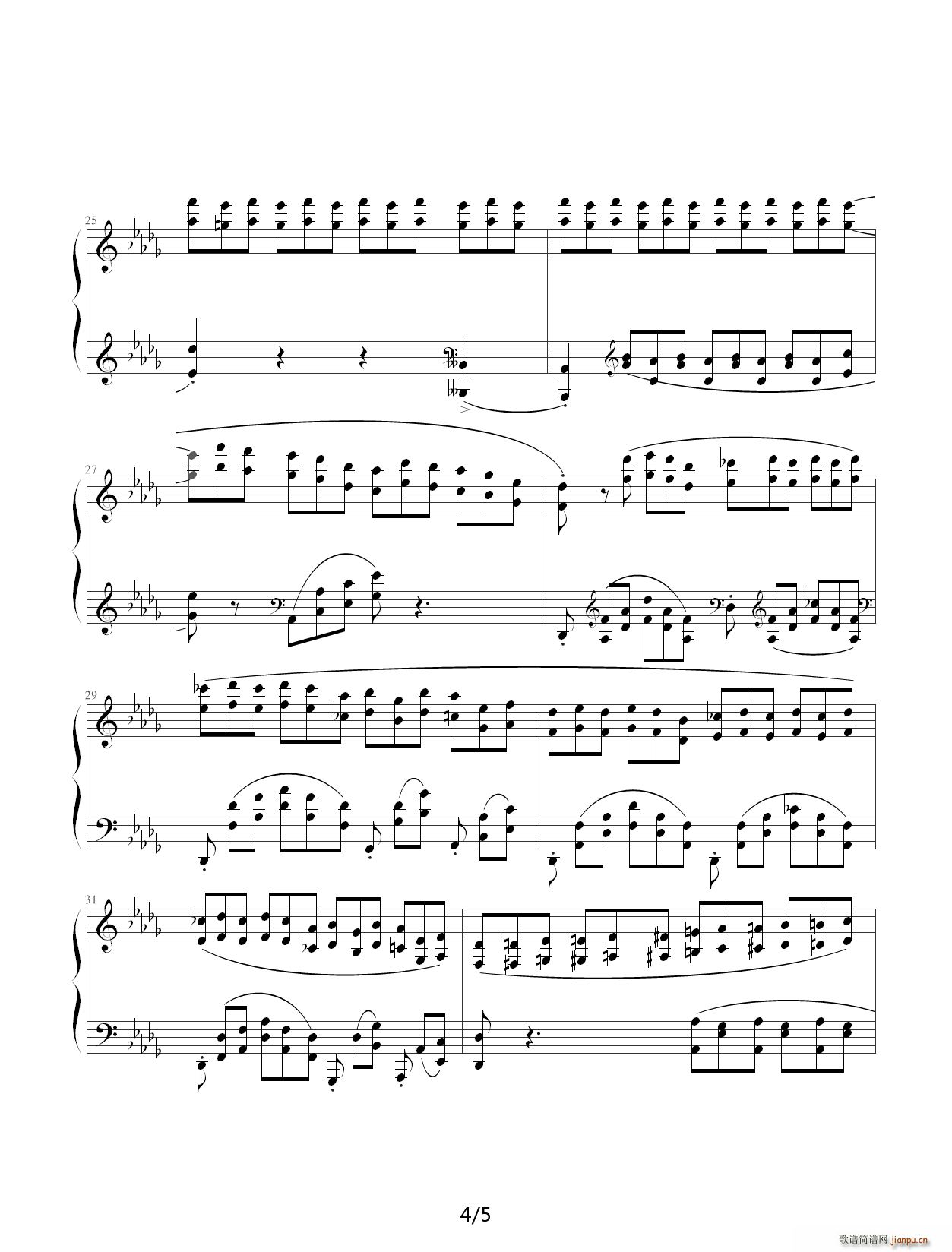 Chopin 肖邦 练习曲 Op 25 No 8 溪流 降D调4