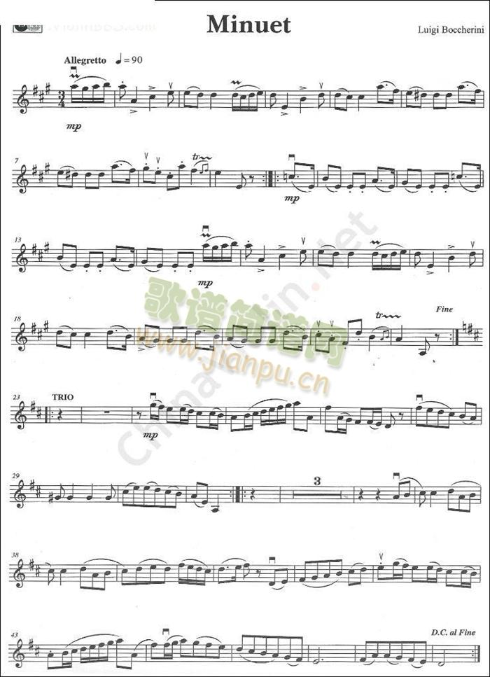 Luigi Boccherini《MINUET》1