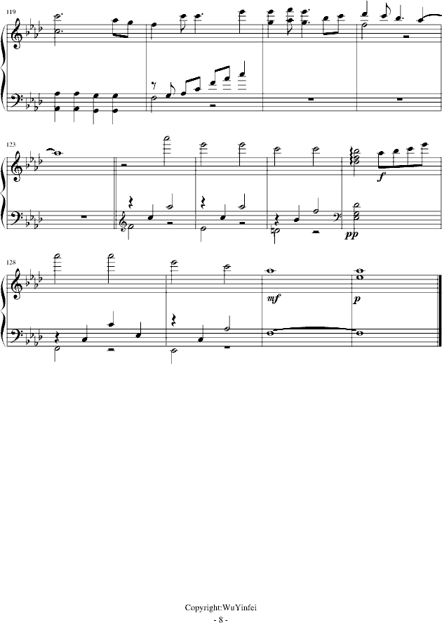 我们的纪念-原调版-钢琴谱(钢琴曲)-吴寅飞8