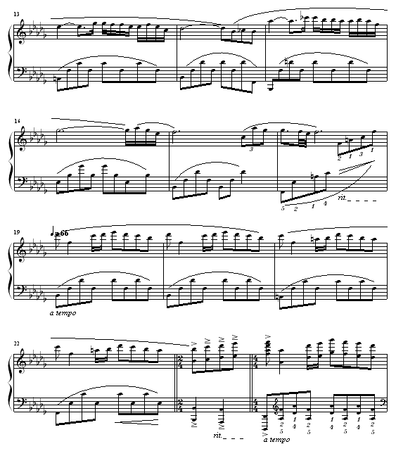 秋日的私语-钢琴谱(钢琴曲)-克莱德曼2