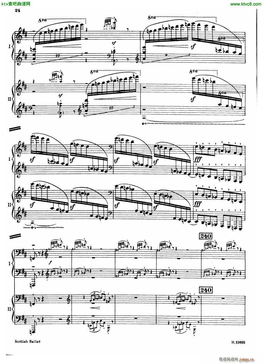 Britten Scottish Ballad op 26 arr for 2 pianos25