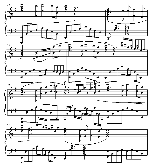 铁血丹心-83版射雕英雄传第一部主题曲-钢琴谱(钢琴曲)-动漫影视4