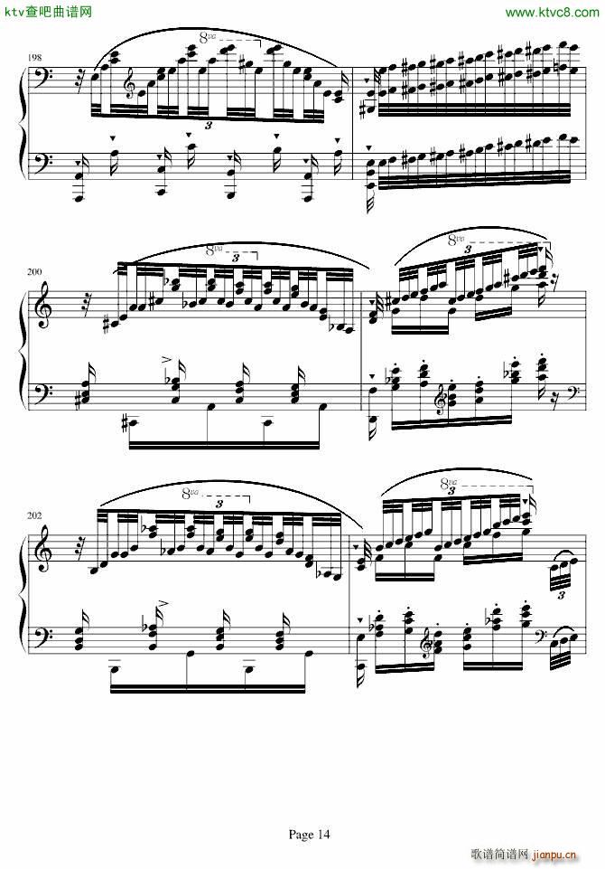 帕格尼尼大练习曲NO 6_李斯特14